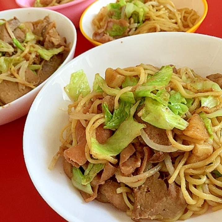 こってり旨い！味噌ホルモン焼きそば